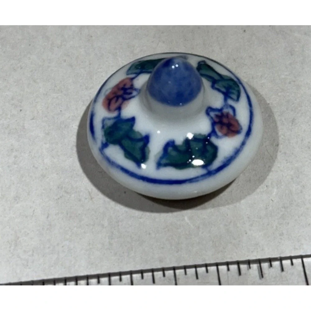 Vtg BEN RICKERT Miniature Teapot with Lid‎ SIGNED Round Shape Asian Style